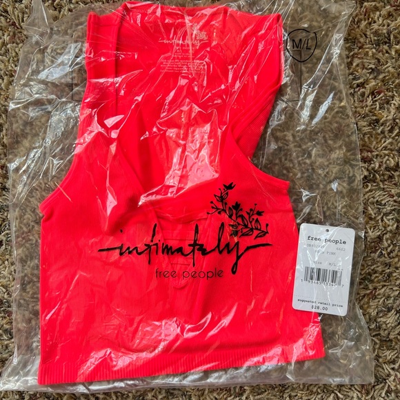 NWT Free People Neon Pink strapped in brami - Picture 4 of 5